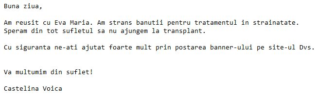 Mesaj Eva Maria
